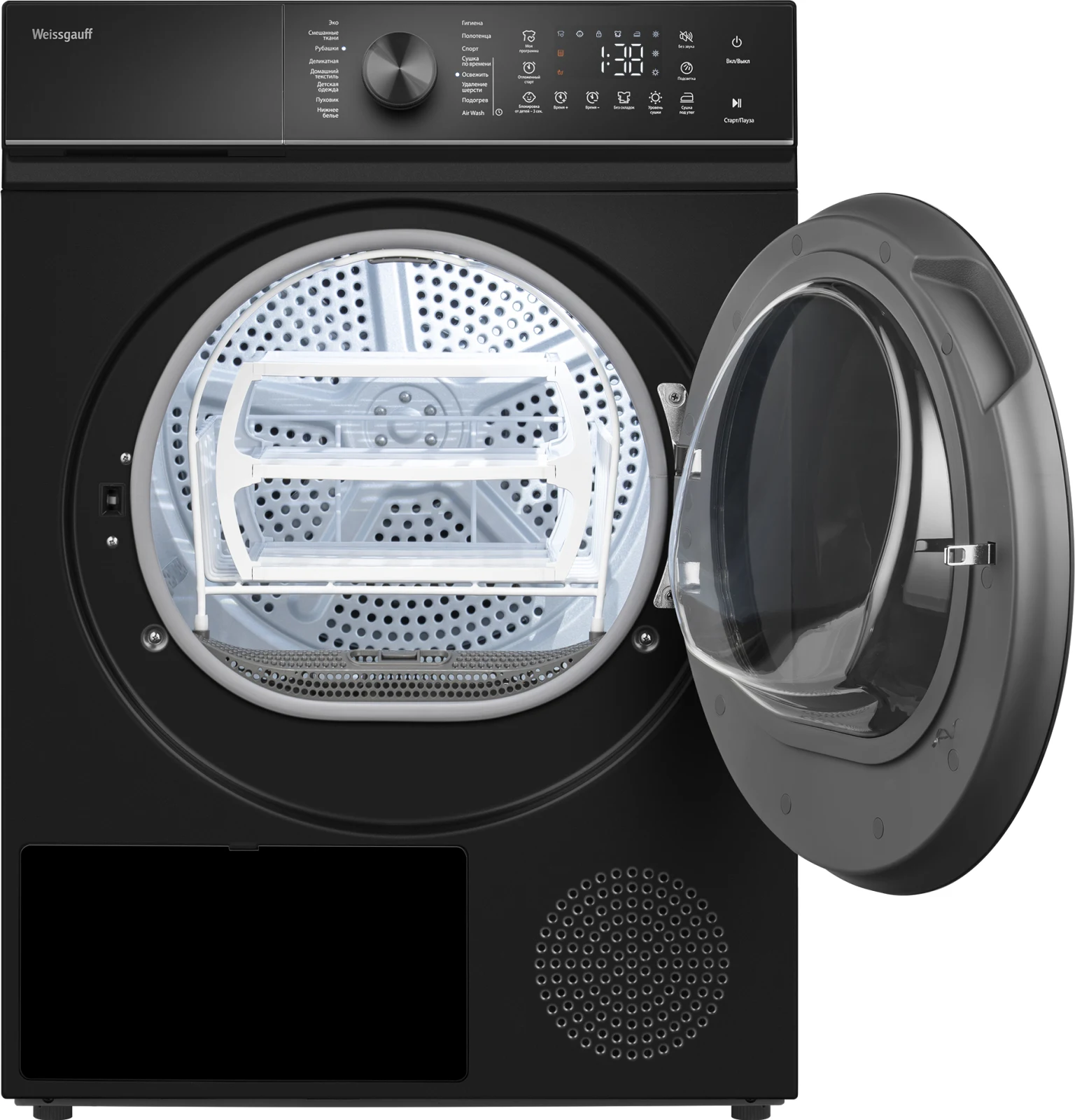Сушильная машина Weissgauff WD 5910 Heat Pump Matt Black &mdash; фото 30