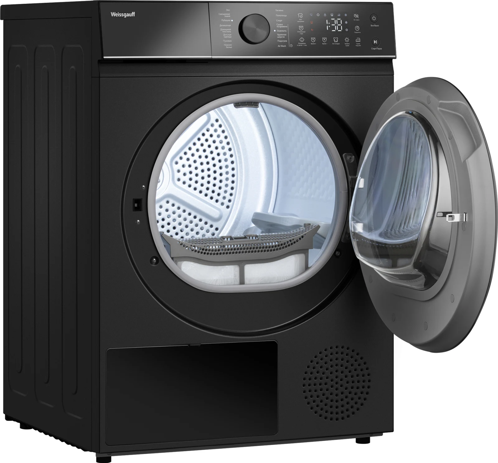 Сушильная машина Weissgauff WD 5910 Heat Pump Matt Black &mdash; фото 32