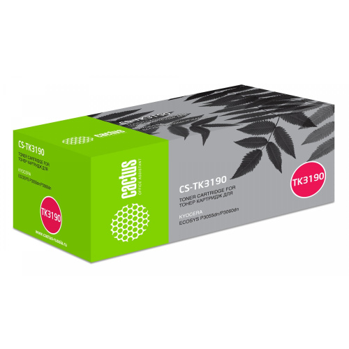 Тонер Картридж Cactus CS-TK3190 черный (25000стр.) для Kyocera Ecosys P3055dn/P3060dn Тонер Картридж Cactus CS-TK3190 черный (25000стр.) для Kyocera Ecosys P3055dn/P3060dn