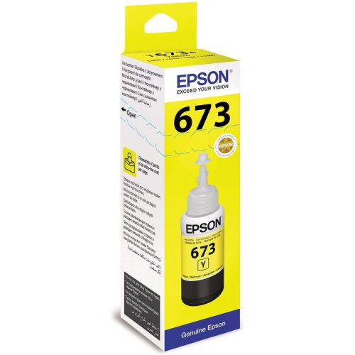 Чернила Epson 673 C13T673498 (аналог C13T67344A) желтый 70мл для Epson L800/L810/L850/L1800 Чернила Epson 673 C13T673498 (аналог C13T67344A) желтый 70мл для Epson L800/L810/L850/L1800