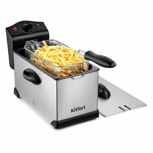 Фритюрница KitFort КТ-4051 серебристый/черный Фритюрница KitFort КТ-4051 серебристый/черный