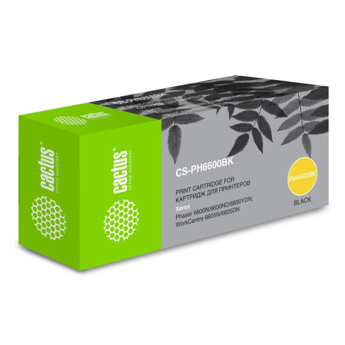 Картридж Cactus 106R02236 CS-PH6600BK черный (8000стр.) для Xerox Phaser 6600 /WorkCentre 6605 Картридж Cactus 106R02236 CS-PH6600BK черный (8000стр.) для Xerox Phaser 6600 /WorkCentre 6605