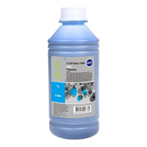 Чернила Cactus CS-EPT6642-1000 T6642 голубой 1000мл для Epson L100/L110/L120/L132/L200/L210/L222/L300/L312/L350/L355/L362/L366/L456/L550/L555/L566/L13 Чернила Cactus CS-EPT6642-1000 T6642 голубой 1000мл для Epson L100/L110/L120/L132/L200/L210/L222/L300/L312/L350/L355/L362/L366/L456/L550/L555/L566/L13