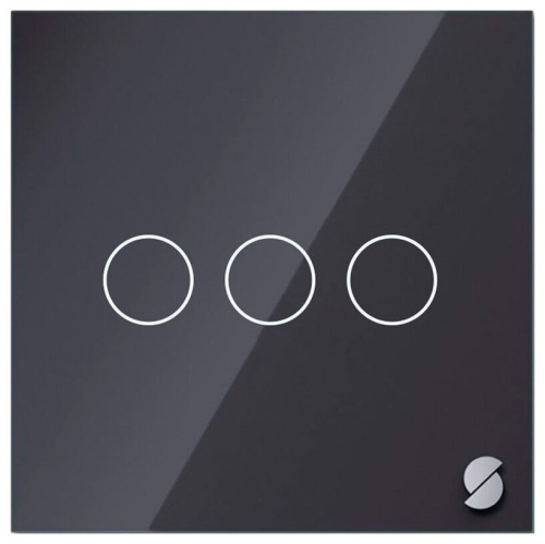 Умный выключатель Sibling Powerlight WS3B 3 клавиши с нулем черный Умный выключатель Sibling Powerlight WS3B 3 клавиши с нулем черный