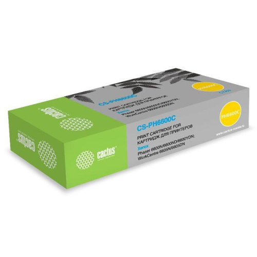 Картридж Cactus 106R02233 CS-PH6600C голубой (6000стр.) для Xerox Phaser 6600 /WorkCentre 6605 Картридж Cactus 106R02233 CS-PH6600C голубой (6000стр.) для Xerox Phaser 6600 /WorkCentre 6605